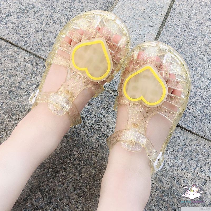 Giày Búp Bê Nhựa Họa Tiết Hoạt Hình Xinh Xắn Theo Phong Cách Hàn Quốc Dành Cho Bé