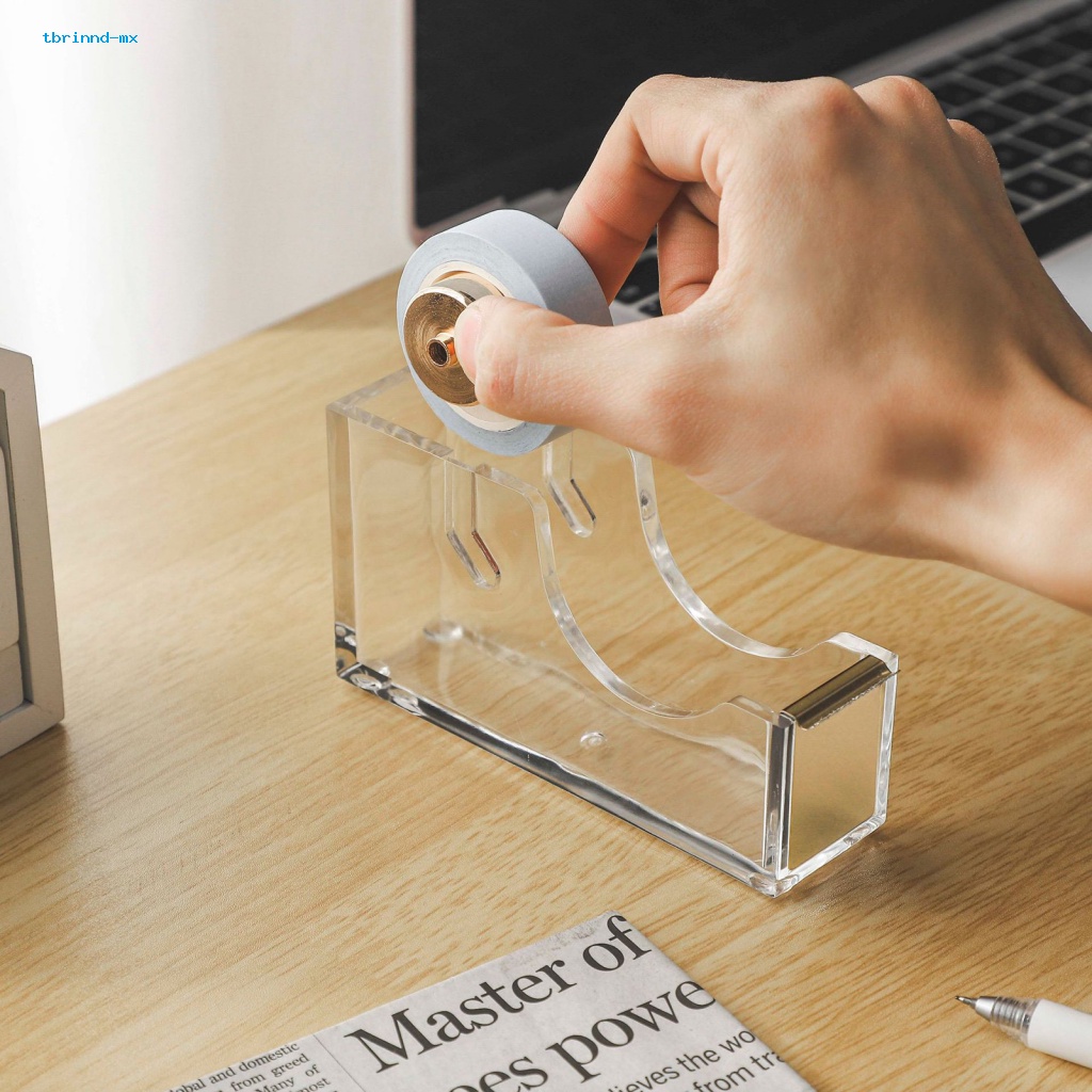 Tbrinnd Giá Đỡ Cuộn Băng Dính Bằng acrylic Chống Trượt Tiện Dụng Cho Văn Phòng / Trường Học