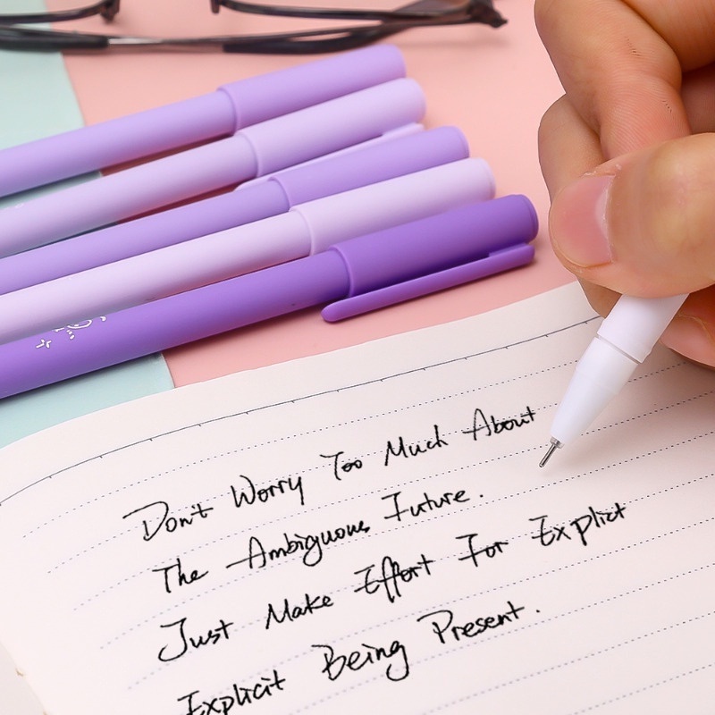 Bộ Bút Kí Tên / Bút morandi Màu Đen Nhanh Khô Kèm Hộp Đựng Tiện Dụng Cho Học Sinh / Văn Phòng