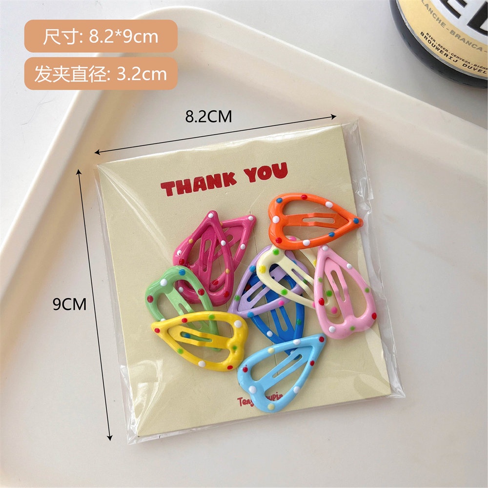 Set 10 Kẹp Tóc Hình Ngôi Sao / Trái Tim / Trái Tim Xinh Xắn Cho Nữ