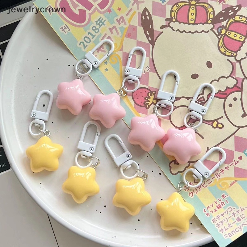 1 Móc Khóa Hình Ngôi Sao Màu Vàng Hồng Dễ Thương Dùng Làm Quà Tặng