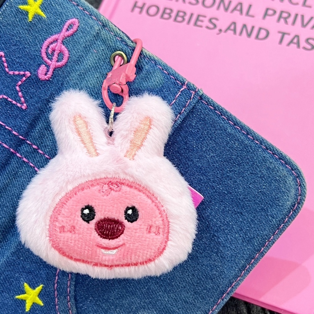 Hoạt Hình Móc Khóa Búp Bê Nhồi Bông Tai Thỏ Đáng Yêu