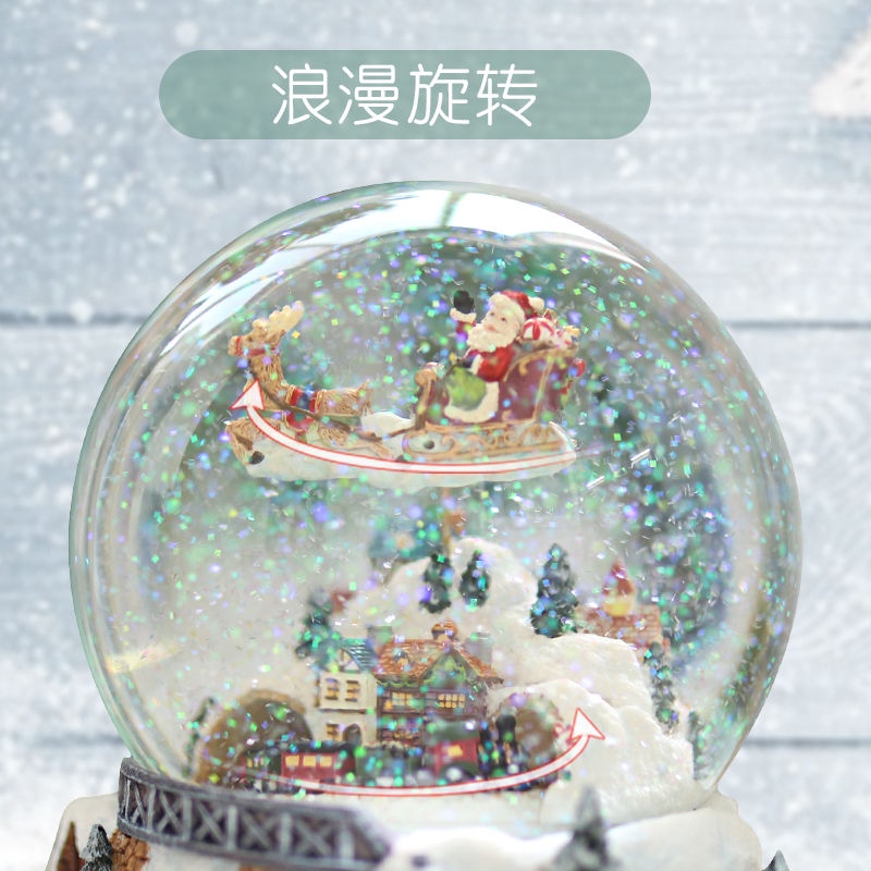 Quả Cầu Pha Lê Phát Nhạc Hình Ông Già Noel Đáng Yêu