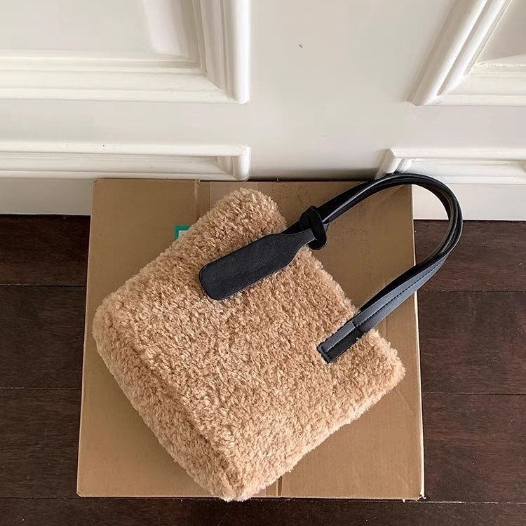 Túi Lông Cừu Xách Tay Phong Cách Hàn Quốc Hợp Thời Trang Dễ Phối Đồ