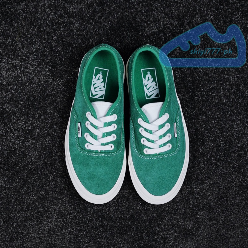 Vans Giày Da Lộn Màu Xanh Lá Phong Cách retro Cá Tính