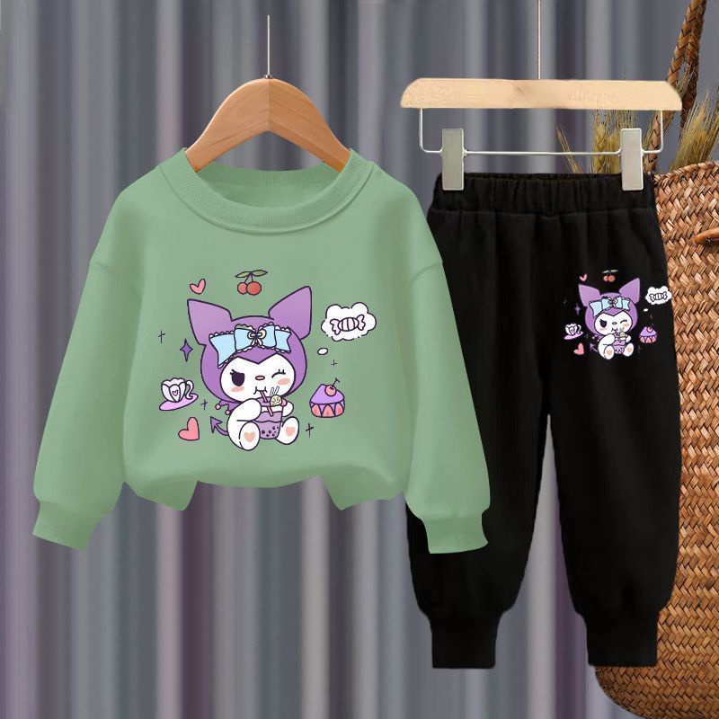 Set Đồ Thể Thao Gồm Áo Tay Dài Và Quần Dài Thời Trang Cho Bé Gái Kích Thước 90-150