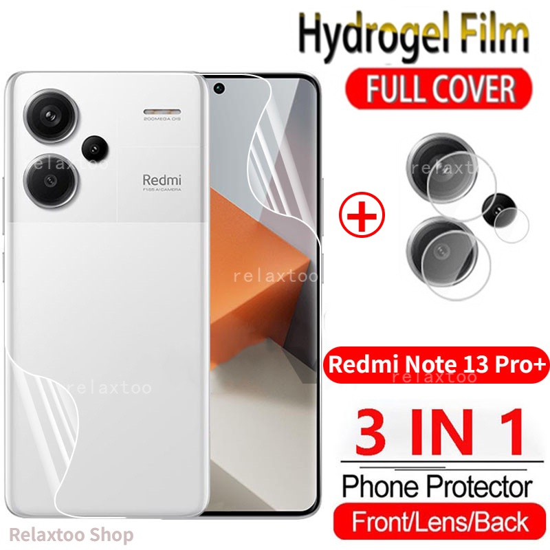 Miếng Dán Cường Lực 3 Trong 1 Bảo Vệ camera Trước Sau Cho redmi note 13 pro plus note13 pro + note13pro + 5g 2023 Kính