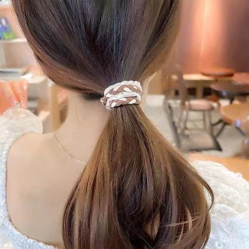 Set 5 / 10 Dây Buộc Tóc Co Giãn Nhiều Màu Sắc Thời Trang Cho Nữ