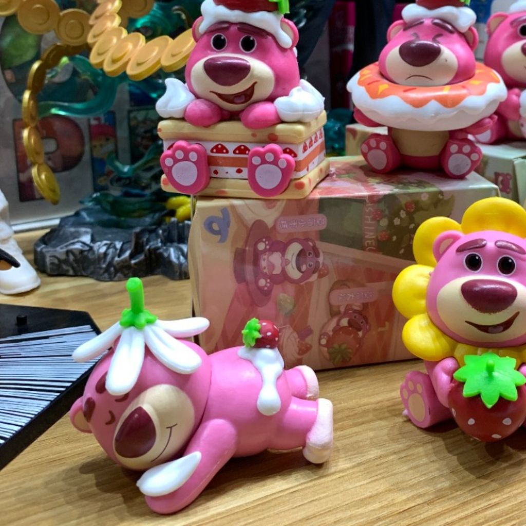 Mô hình Gấu Dâu cực cute, dễ thương - Combo 6 kiểu dáng gấu dâu  - đồ chơi gấu dâu - gaga mô hình - siêu đẹp