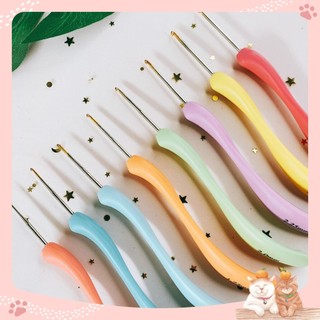 Bộ kim móc cán cong 8 cây - Móc sợi