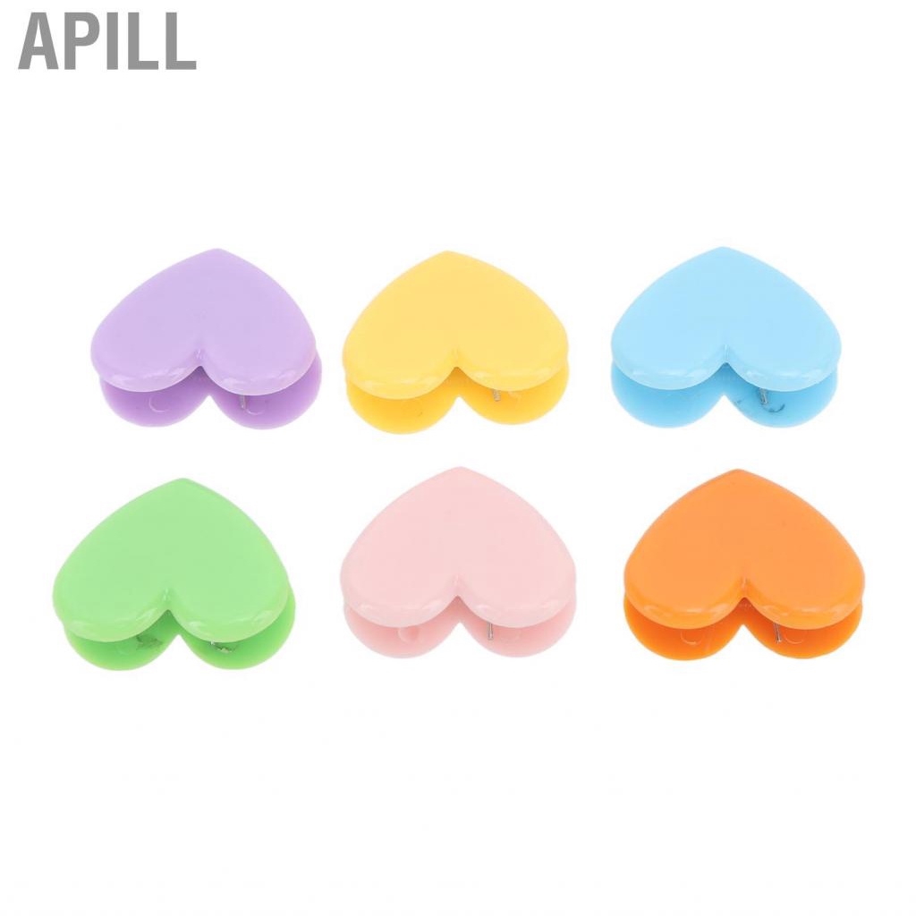 Apill 6PCS Photo  Colorful Heart Shape DIY Decor Stable Mini DCL