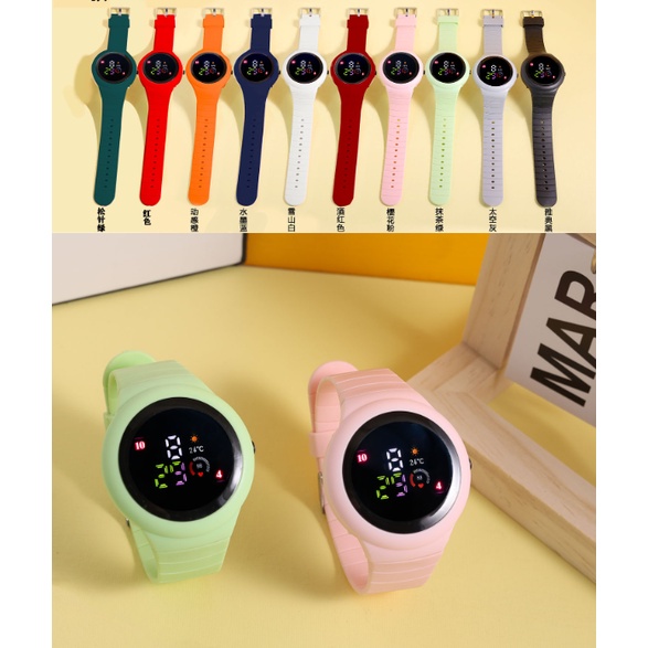 Bless u Đồng Hồ Đeo Tay Kỹ Thuật Số led silicone Thể Thao unisex  Tròn