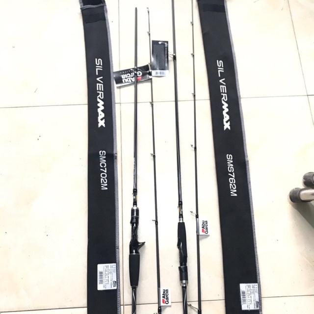 Cần lure ABu Garcia SILVERMAX có cả cần dùng máy đứng và máy ngang đồ câu cá hàng hót giá rẻ