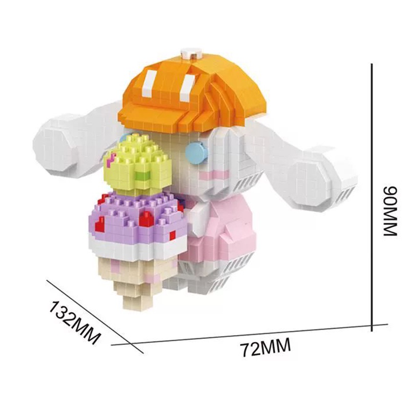 Nano block Bộ Đồ Chơi Lắp Ráp Hình Que Kem / kuromi / hello kitty Xinh Xắn Cho Bé