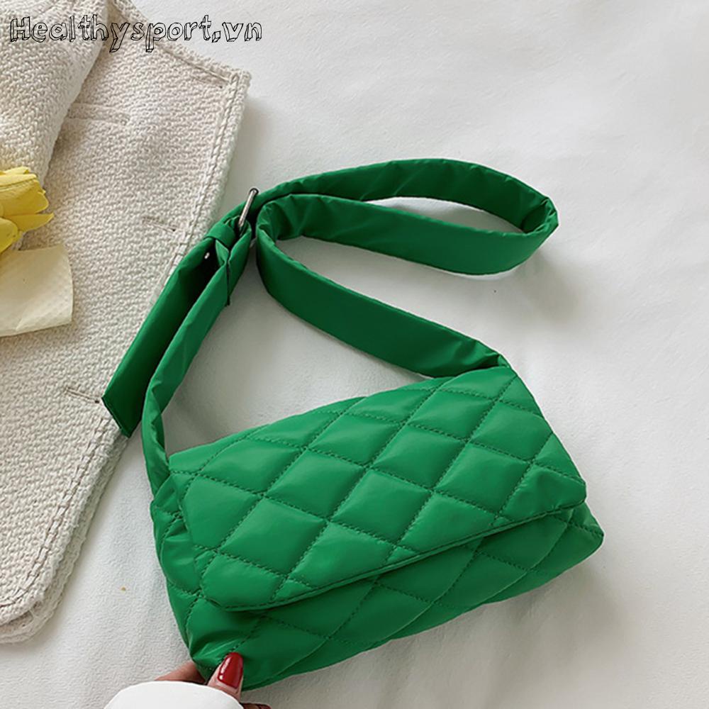 Túi Xách Nữ Đeo Vai Bằng Nylon Họa Tiết Thêu Thời Trang