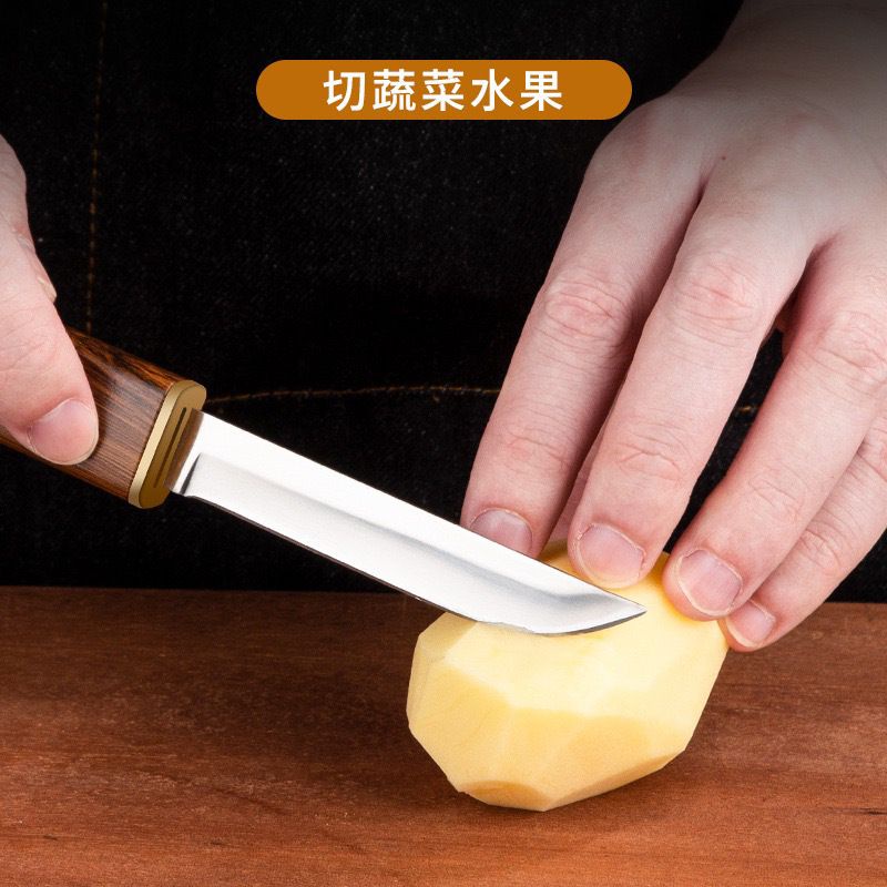 Song Dao Tanto Lưỡi Kép Dùng Thái Gọt Hoa Quả Đa Năng Bằng Thép Không Gỉ