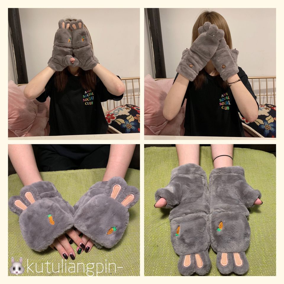 💖 💖Găng Tay Mùa Đông Bằng cotton Dày Dặn Dễ Thương Phong Cách Hàn Quốc Cho Nữ