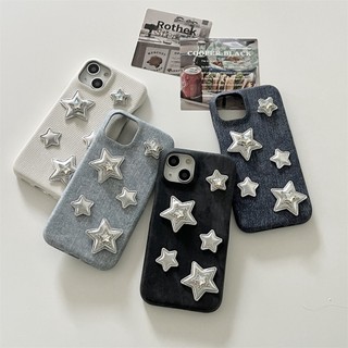 Ốp Điện Thoại Silicon Phối denim Đính Đá Cho iphone 15 15promax 14 14pro 14max 13promax 12 12promax 11
