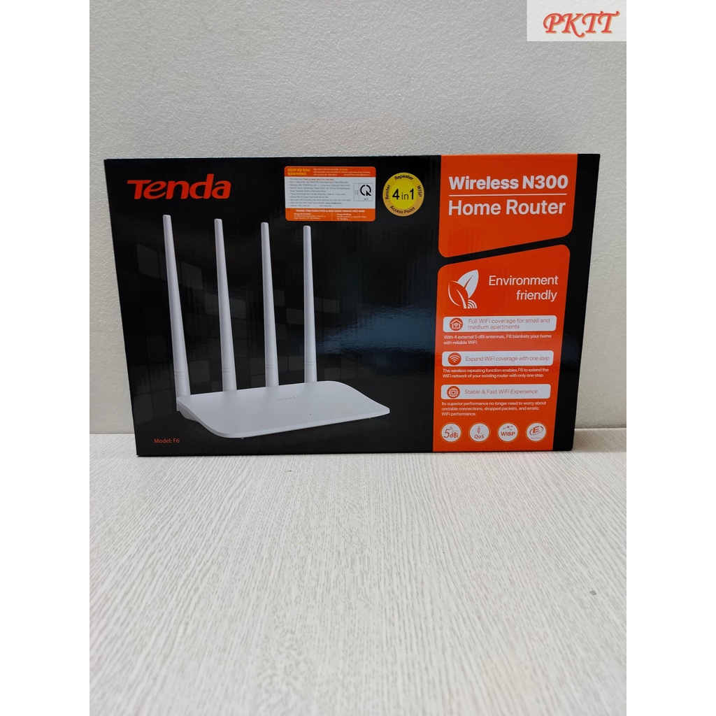 Bộ phát wifi không dây Tenda F6 (4 ăng ten) - Tenda F6 - Router phát WiFi giá rẻ chuẩn N tốc độ 300M