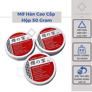 Mỡ hàn thiếc cao cấp 50 gram mỡ trợ hàn chì loại tốt hộp sắt MHTS5010GR