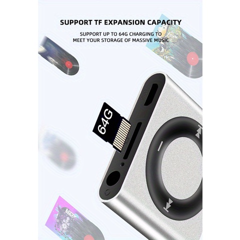 Máy Nghe Nhạc mp3 mp3 mini mp3 kdbq Bằng Kim Loại Thời Trang