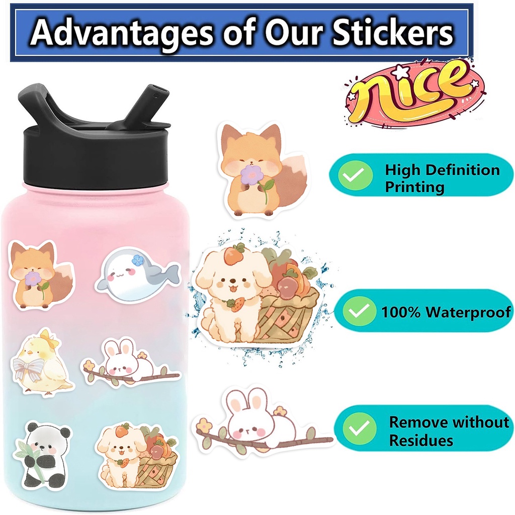 Bộ 50 Miếng Dán Họa Tiết Hoạt Hình graffiti Chống Thấm Nước Trang Trí Vali / laptop / Điện Thoại / Quà Tặng Cho Bé