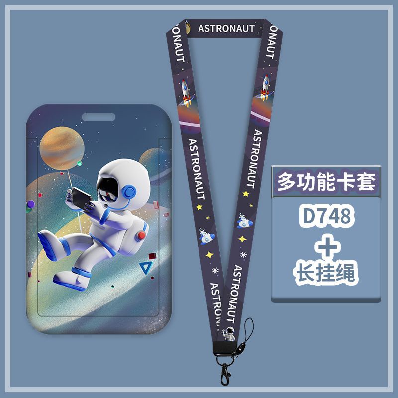 Hoạt Hình Ví Đựng Thẻ Tên In Hình Phi Hành Gia Nhiều Họa Tiết Chuyển Nhiệt Dành Cho Học Sinh Và Học Sinh