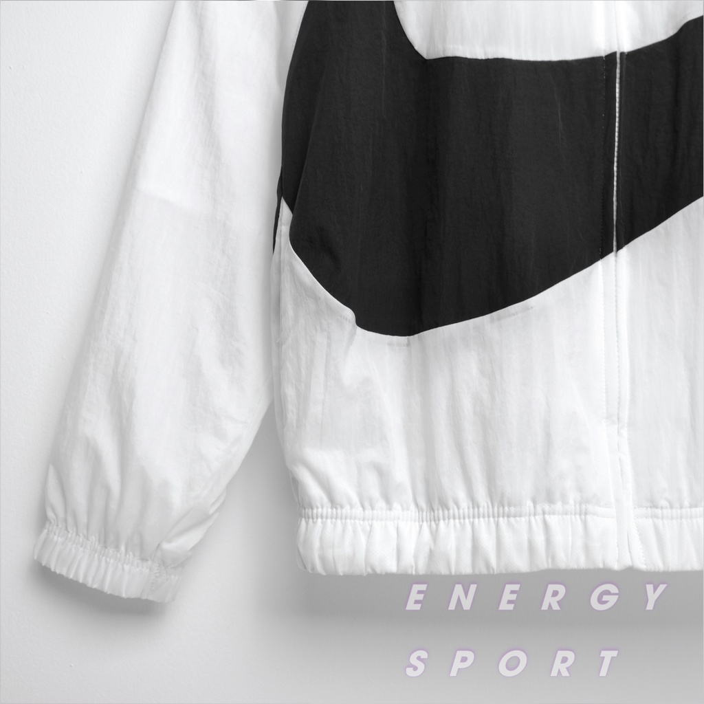 Áo Khoác Gió Unisex Cho Nam Nữ Nike Sportswear Big Swoosh Woven Jacket - Trắng