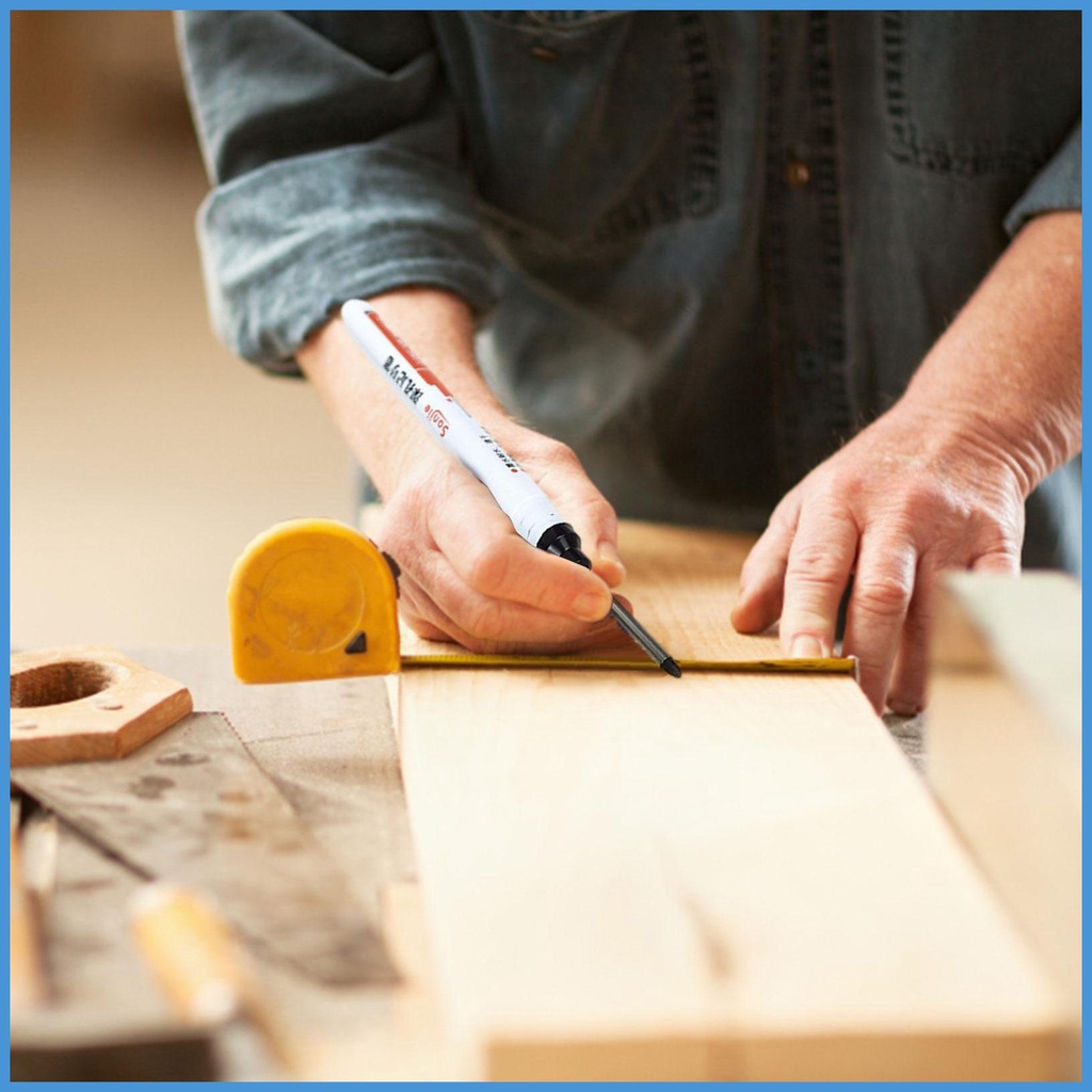 Bút Đánh Dấu Lỗ Sâu Kèm Kẹp Chuyên Dụng Cho Thợ Mộc