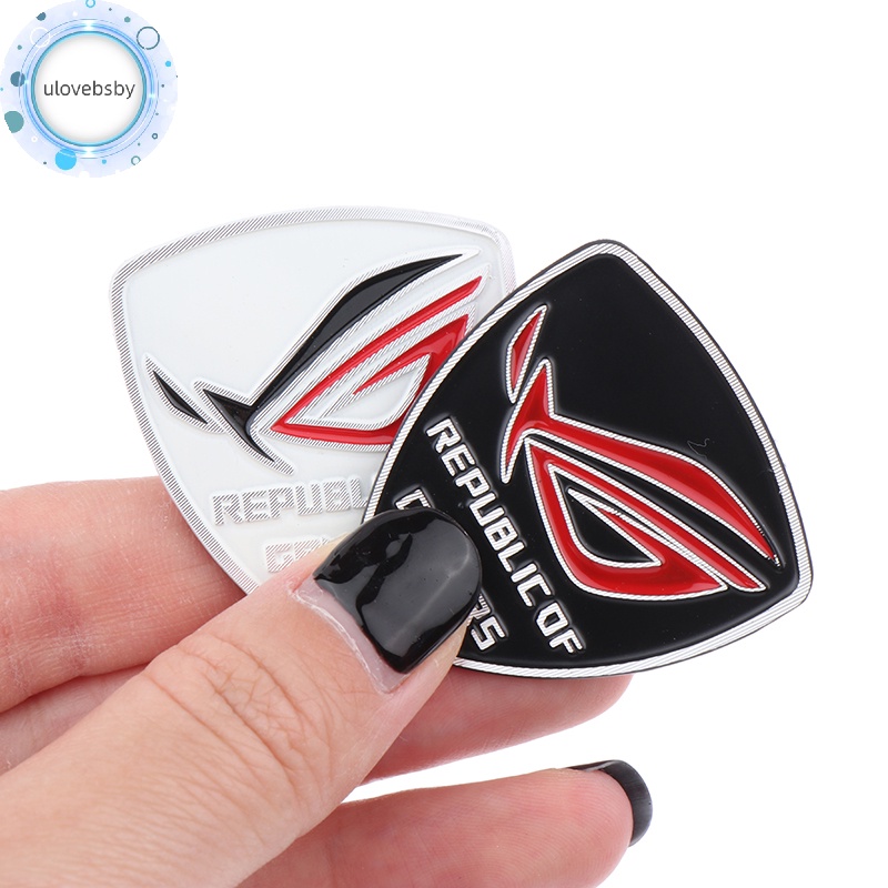 Sticker Kim Loại Dán Trang Trí Điện Thoại / Máy Tính In logo ulovebsby rog