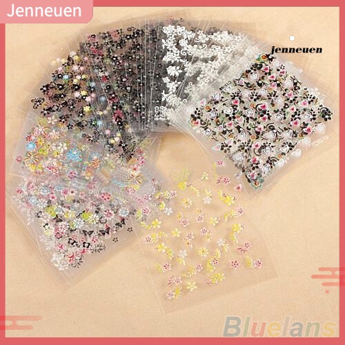 Set 10 Tấm Sticker 3d Dán Móng Nghệ Thuật