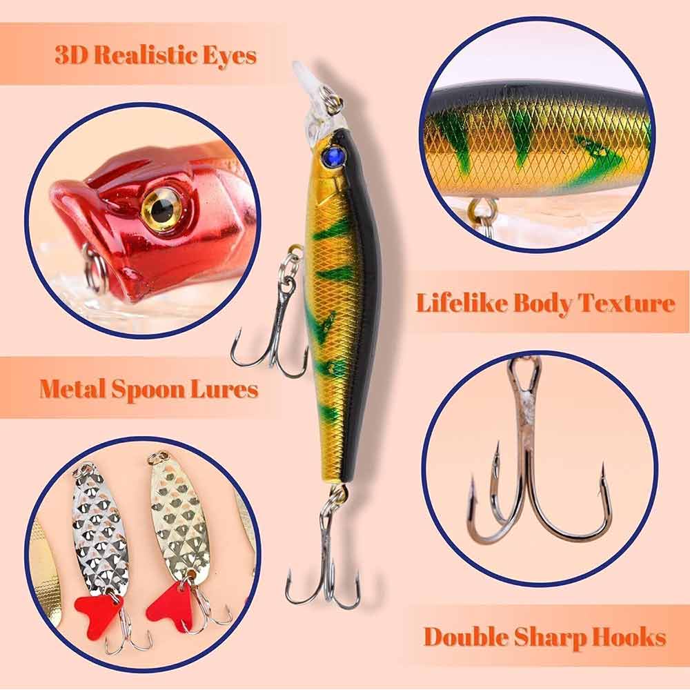 24 Days Christmas Advent Calendar Fishing Lure Set Calendar Blind Box  Men