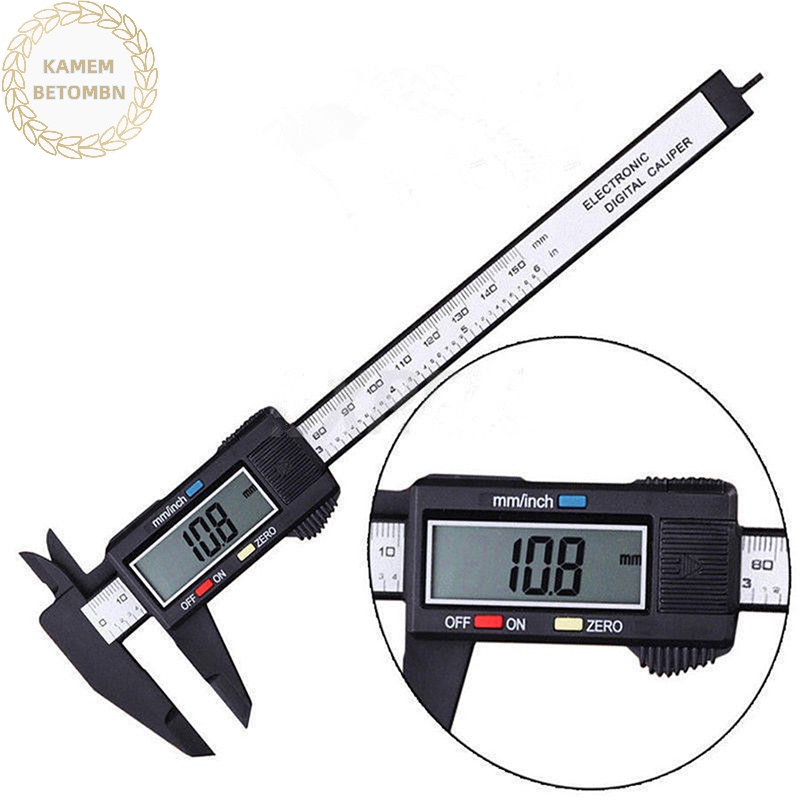 Kamembbn Thước Đo Điện Tử 150mm 6inch lcd Bằng Sợi carbon vn