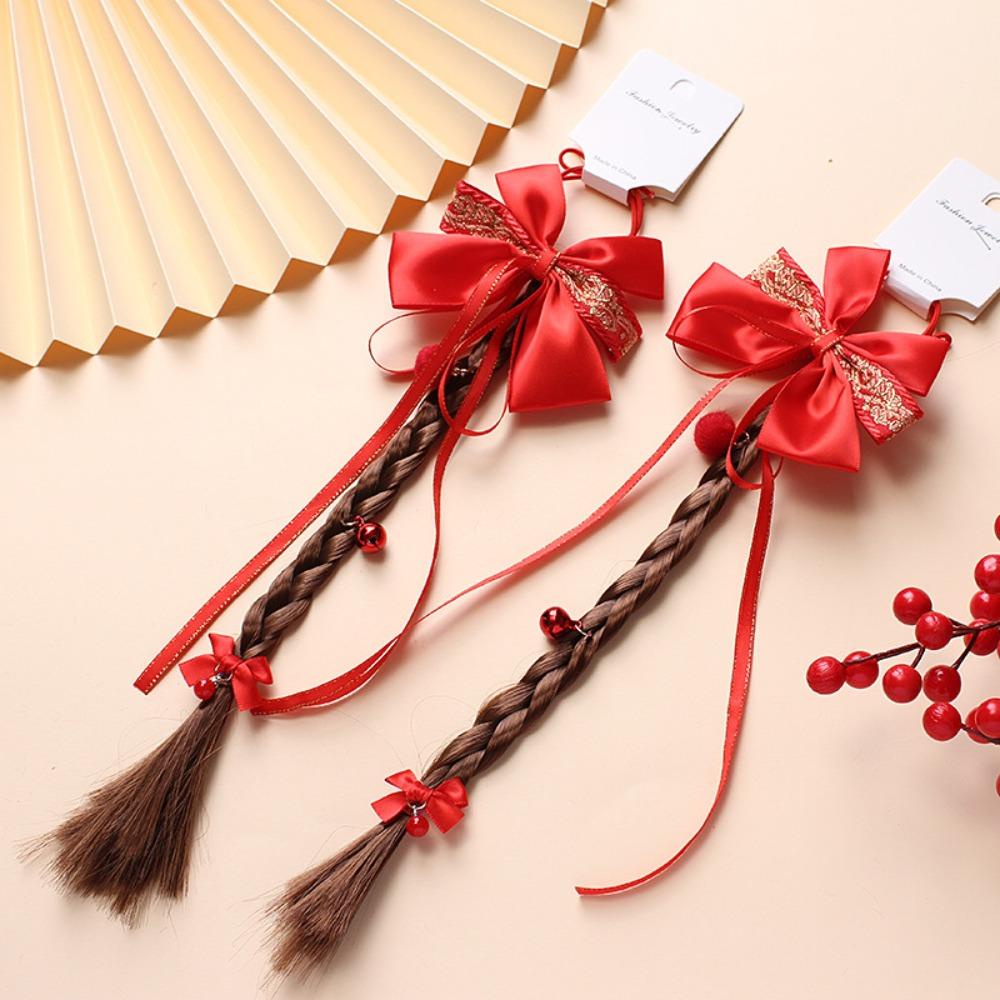 Kẹp Tóc Thắt Nơ Phong Cách hanfu Trung Hoa Dễ Thương Ngọt Ngào Mừng Năm Mới Cho Bé Gái