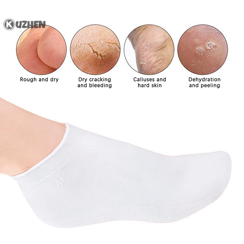 1 Cặp Vớ silicone Tẩy Tế Bào Chết Giảm Đau Và Khô Da kuzhen