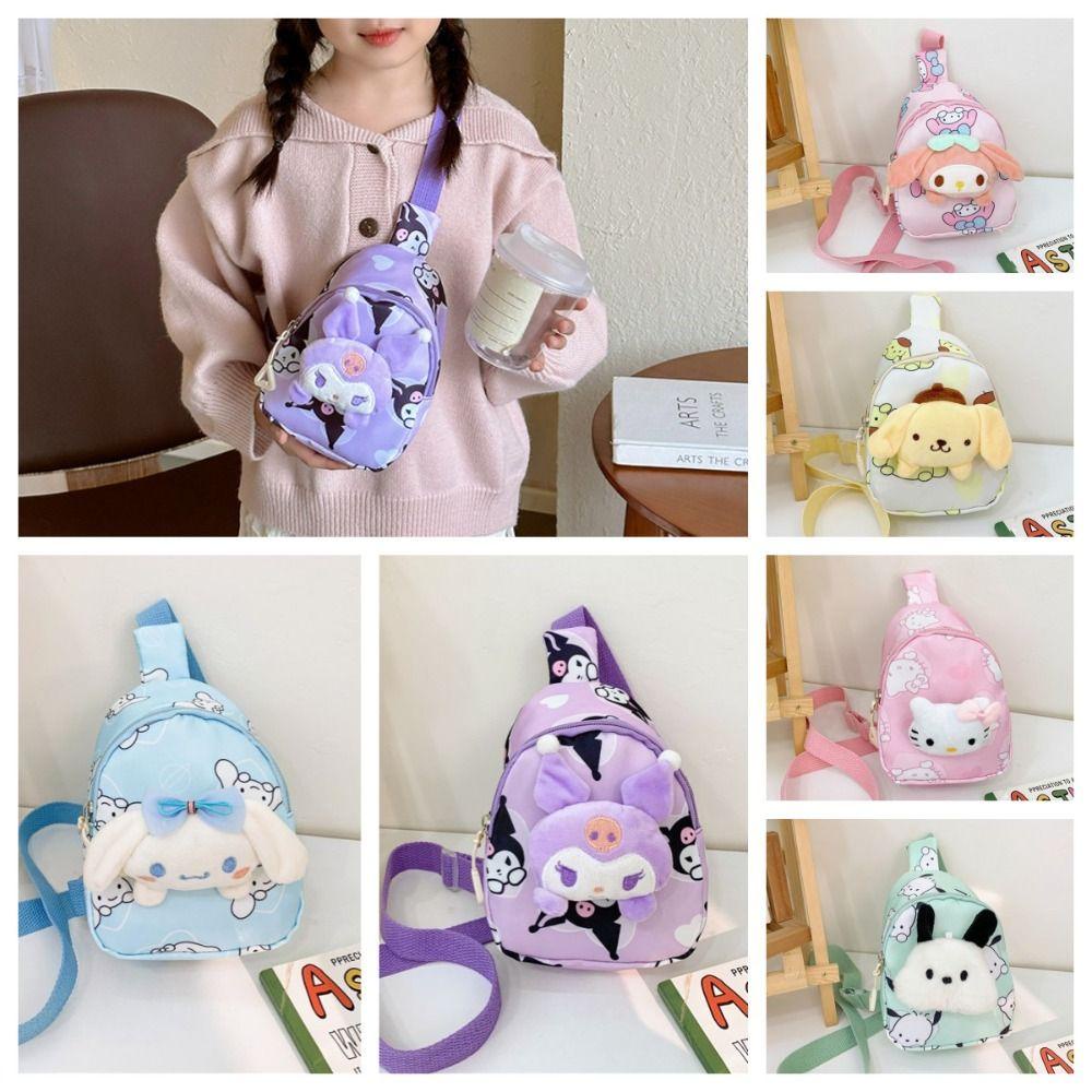 Elmer1 Túi Đeo Chéo Hình kuromi Hoạt Hình Dễ Thương Cho Bé