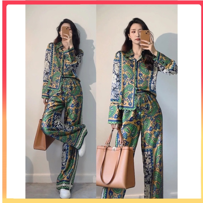 Quần Áo Nữ Zara | 2823152(MớI) Bộ Pijama DàI Tay In HọA TiếT Phong CáCh Âu Mỹ2664139 330