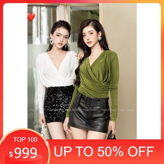 ÁO NHŨ CHÉO CỔ V TAY DÀI CO GIÃN THOẢI MÁI VẢI NHŨ XỊN anh chup