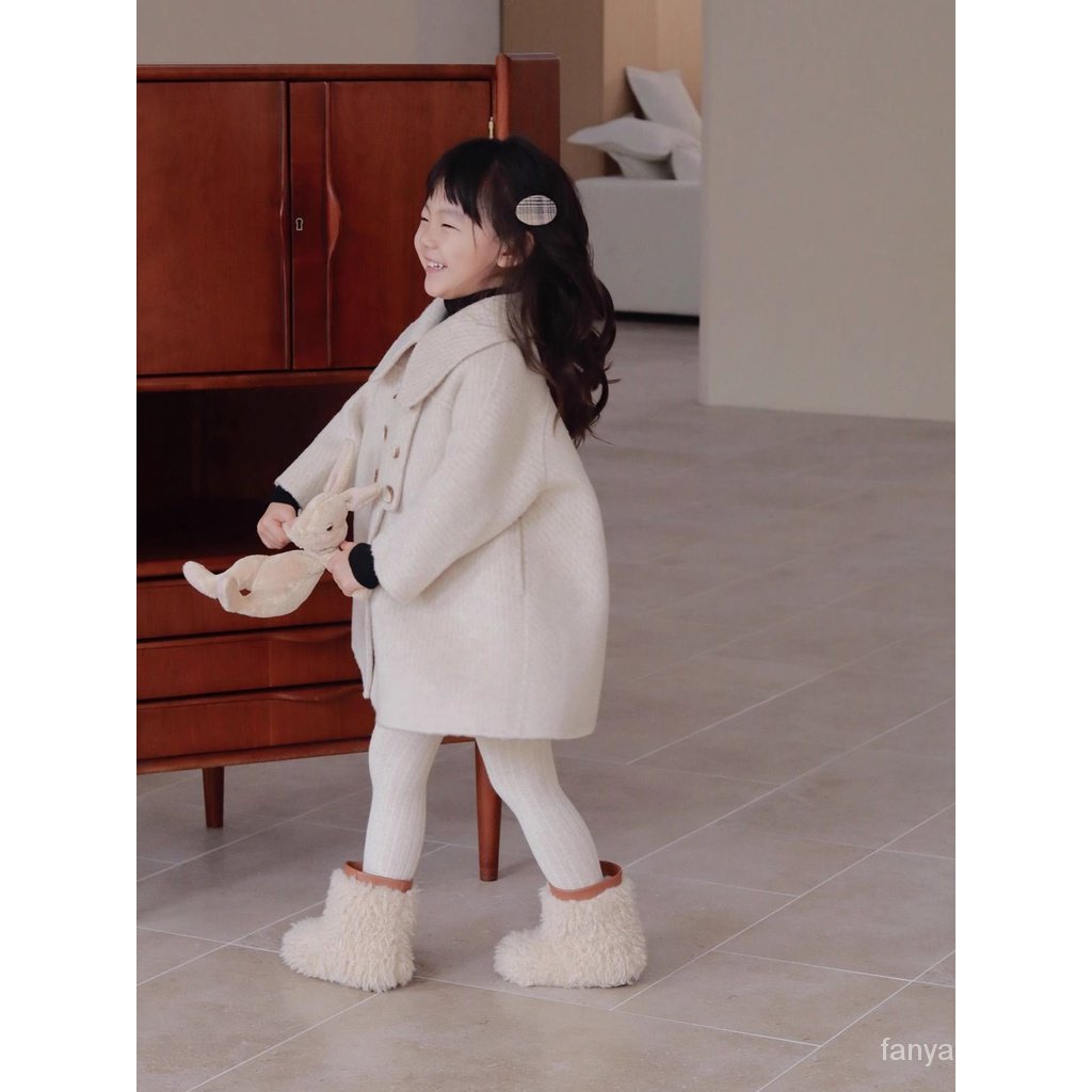 Áo Khoác Len Hai Mặt Phong Cách Hàn Quốc Thời Trang Thu Đông Mới 2023 Cho Bé Gái yu9d