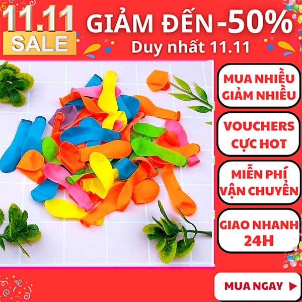 50 bong bóng nhỏ trang trí nhiều màu