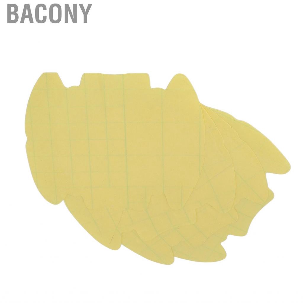 Bacony 4PCS Car Door Bowl Protective Film Transparent Scratch Resistant Adhesive TPU Exterior Accessory