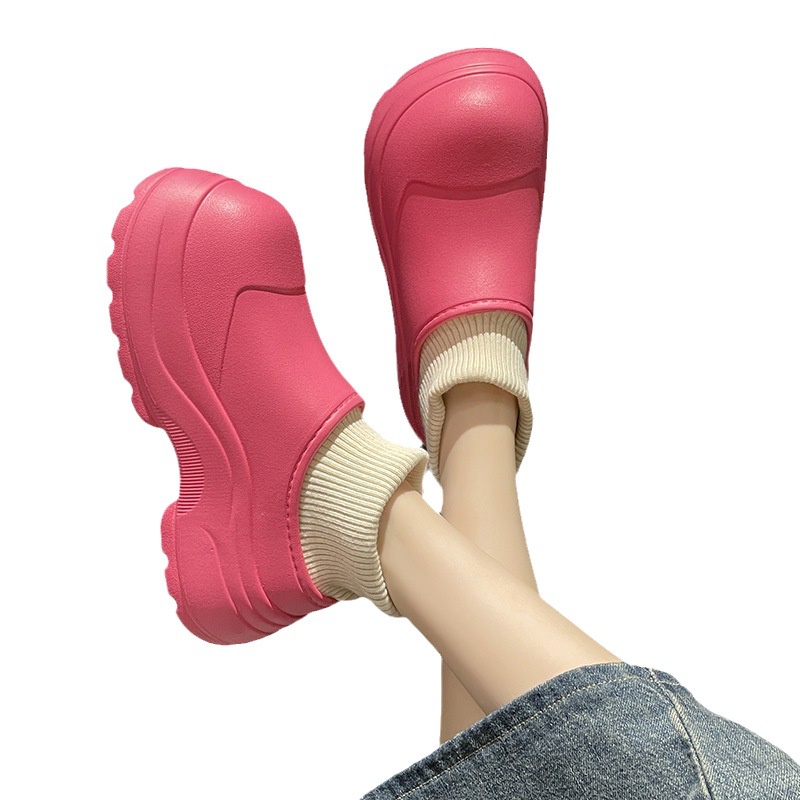 Không thấm nước Dép cotton  Lót Nhung Dày Dặn Giữ Ấm Thời Trang Mùa Đông Cho Nữ