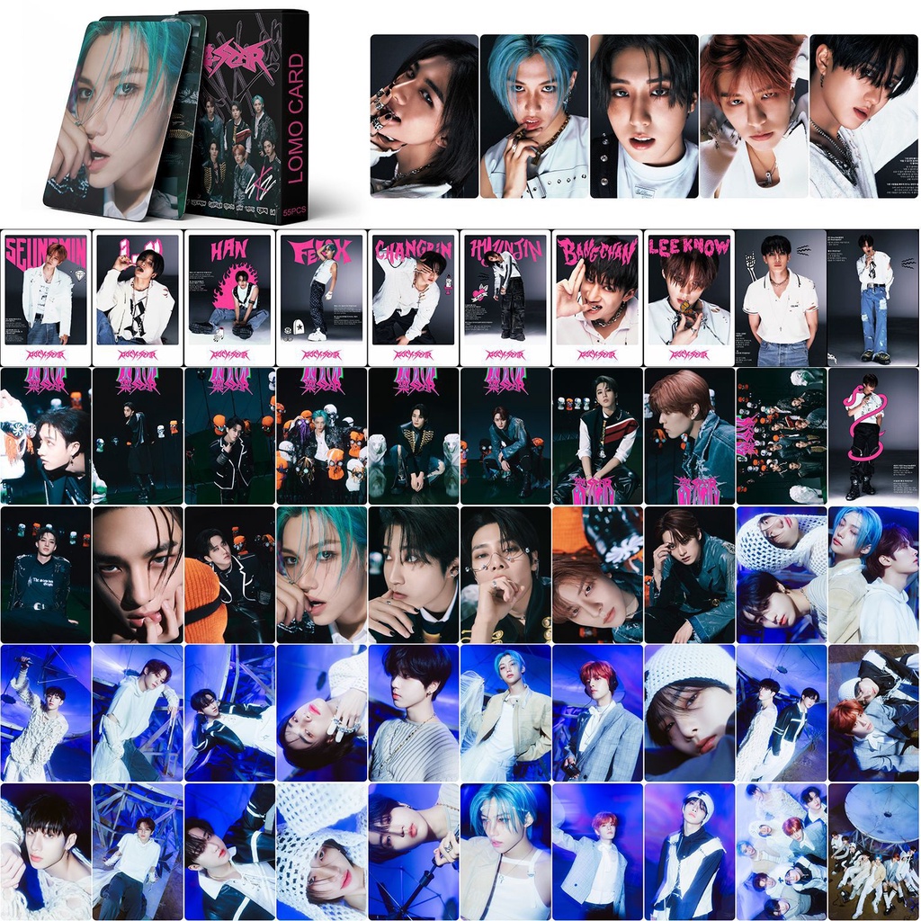 Hộp 55 Ảnh lomo card Nhóm Nhạc kpop stray kids - star