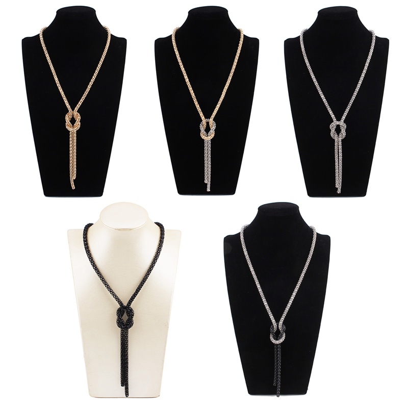 Niceme Vòng Cổ choker Dài Thắt Nút Đơn Giản Thời Trang Phong Cách bohemian Cho Nữ