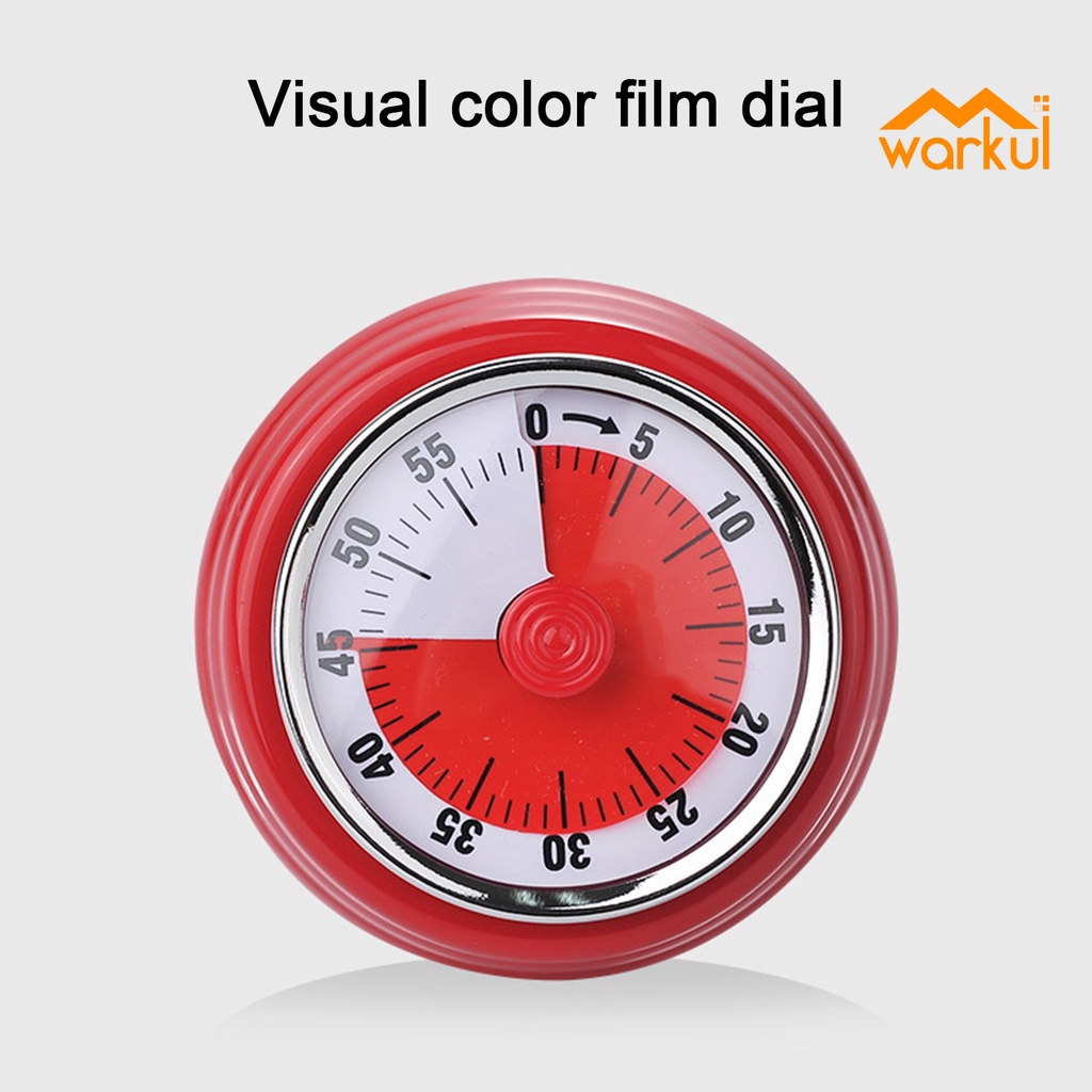 Đồng hồ hẹn giờ WARKUL hình tròn đếm ngược 60 phút cho học sinh