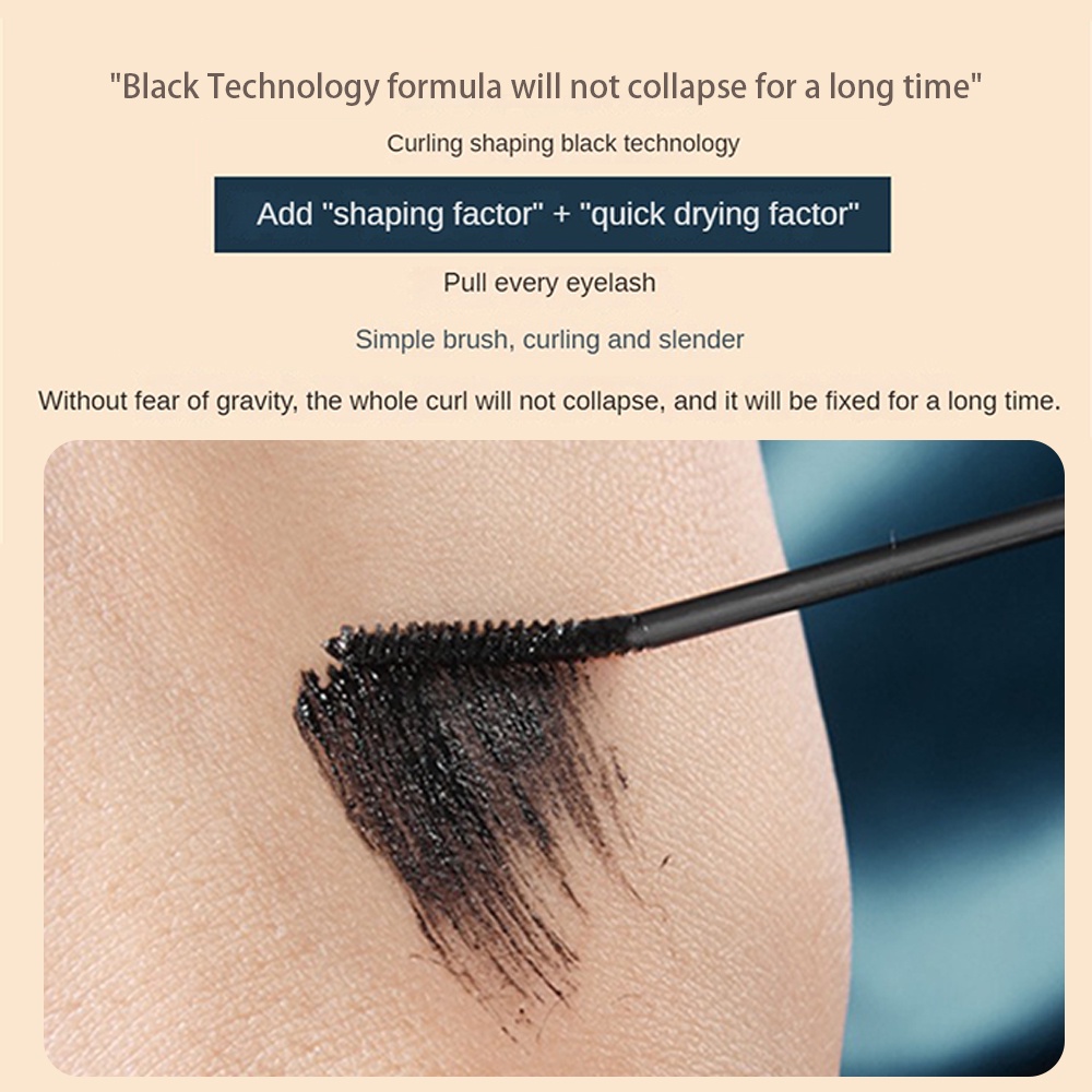 Mascara Trang điểm Màu đen Tự Nhiên Mascara Dán Nhẹ Mascara Trang điểm Mắt Mascara Nhúng Tốt Mascara Dài Không Phai Mascara Dồi Dào Tự Nhiên Mascara Chống Mồ Hôi, Mỹ   Dễ Thương