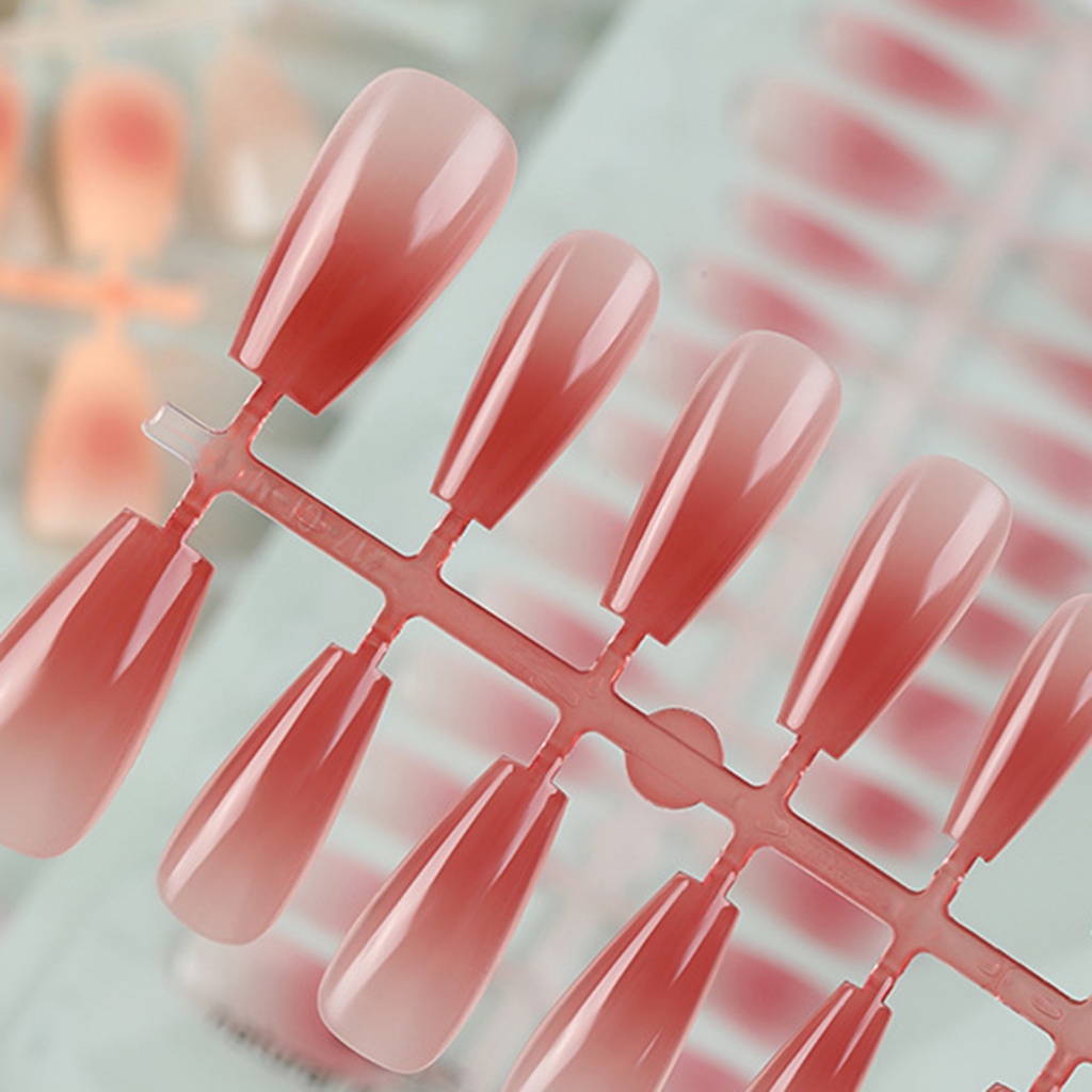 Móng Tay Giả Dẹp Tự Nhiên Màu gradient Dùng Trang Trí Móng Tay Nghệ Thuật