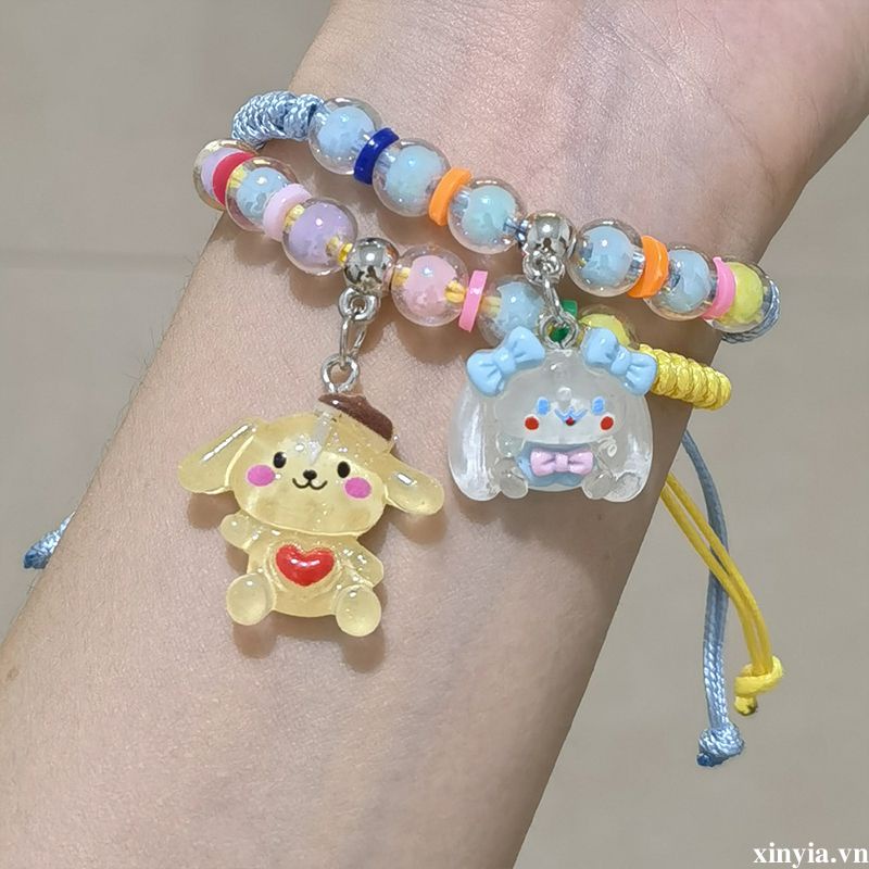 🌺🌺Vòng Tay Hoạt Hình Dễ Thương Có Thể Điều Chỉnh Trang Sức Cho Học Sinh / Cặp Đôi sanrio