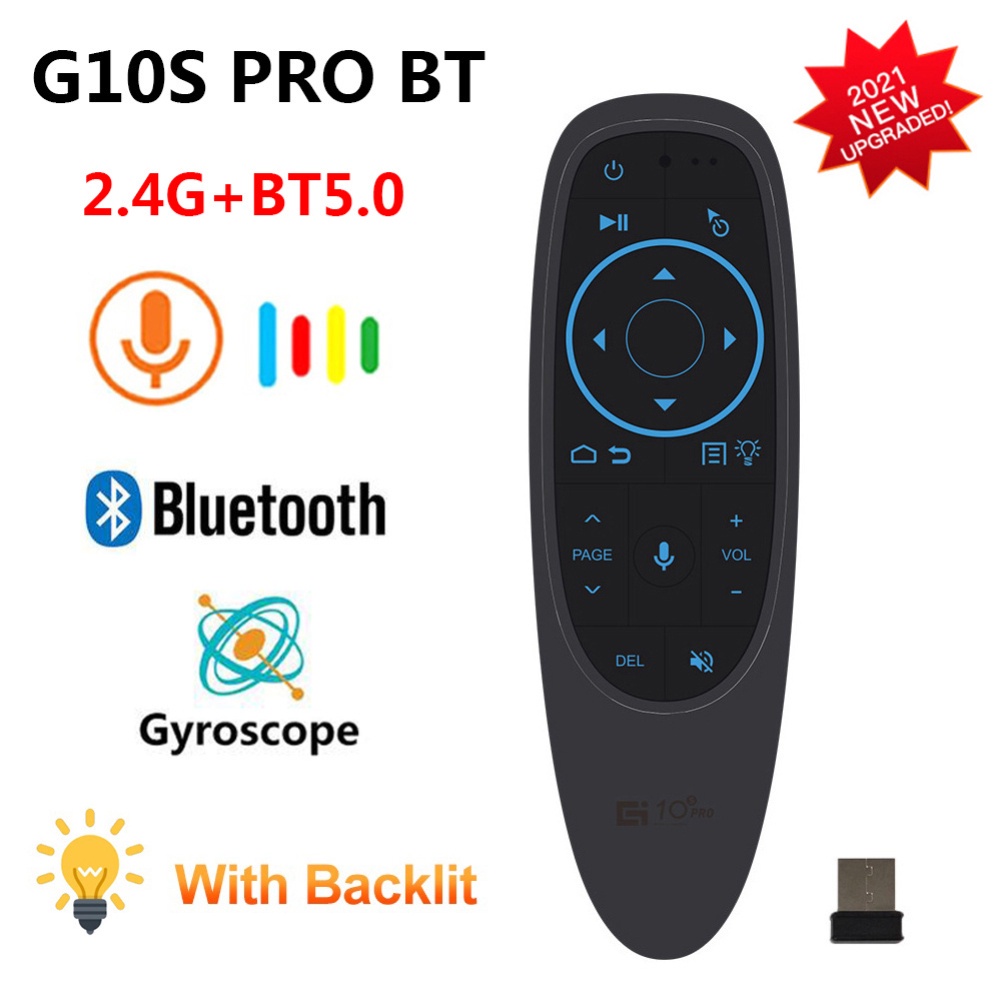 G10S Pro Điều khiển từ xa bằng giọng nói 2.4G Chuột không dây Bluetooth Con quay hồi chuyển IR Học t