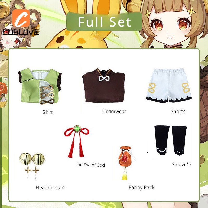 Genshin Bộ Đồ Hóa Trang Nhân Vật yaoyao lolita Dễ Thương Cho Bé